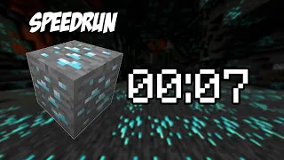 Minecraft Speedrun World Record - Finding a Diamond Ore [0:07]