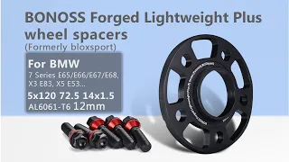 BONOSS forged lightweight plus hubcentric wheel spacers 12mm AL6061-T6|BMW E65/E66,X3 E83,X5 E53...