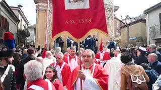 Dasà Pasqua 2024. LA NCRINATA.Uscita processione della Madonna. 2/3