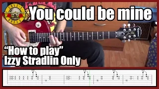 Guns N' Roses You Could Be Mine IZZY STRADLIN ONLY with tabs | Rhythm guitar