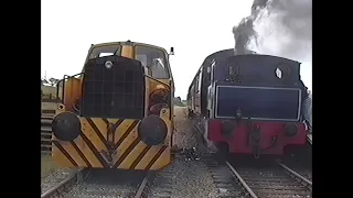 Pontypool and Blaenavon Railway from Whistle Inn in August 1992 behind 0-6-0 tank "Brookfield"