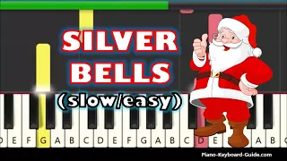Silver Bells - Christmas Song 🎅🌲(Slow Easy Piano Tutorial)