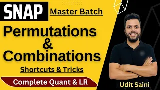 SNAP Master Batch | Permutations & Combinations| P-I | Shortcuts & Tricks | SNAP 2022 | Udit Saini