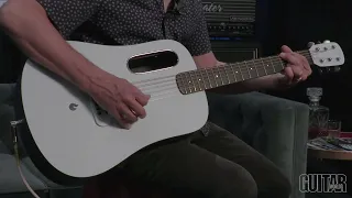 LAVA MUSIC’s BLUE LAVA touchscreen-equipped smart guitar, “a game-changing, all-in-one instrument”