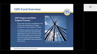 FY 2021 CDFI Program and NACA program FA Application Workshop Recording