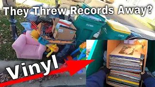 Case of Vinyl Albums in the Trash - Nothing Surprises Me Anymore