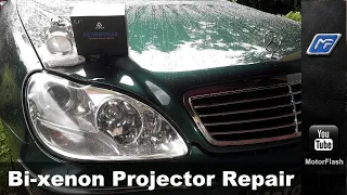 Bi-xenon Projector headlight Repair and Upgrade - Mercedes-Benz S class W220 facelift (2003-2005)