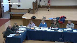 1 April 2024 Wolfeboro Zoning Board of Adjustment (ZBA) Meeting