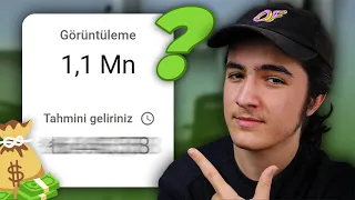 1 MİLYON İzlenmeye Kaç TL Kazandım? - YouTube Para Kazanma