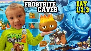 Dad & Kids play PVZ 2 Frostbite Caves: HOT POTATO! Day 1, 2 & 3 (EPIC UPDATE w/ CRAZY CHASE!)