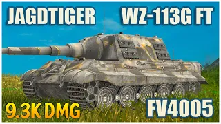 Jagdtiger, WZ-113G FT & FV4005 • WoT Blitz Gameplay