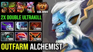 WTF Outfarm 10K Alchemist Max Slotted Phantom Lancer 2x Double Ultrakills with Tanker illusion DotA