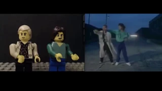 Lego David Bowie and Mick Jagger   Dancing in the Street Side by Side Comparison