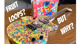 I made this FROOT LOOPS GUITAR. I’m very sorry. @FrootLoops @KelloggsUS