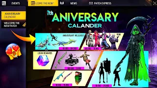 7th Anniversary Event Calendar 🥳🤯| Ob 45 Update Changes | Free Fire New Event | Ff New Event