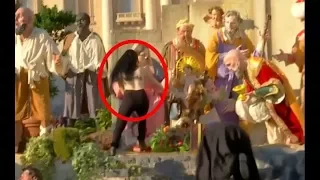 Topless activist stirs mayhem at Vatican’s Nativity scene