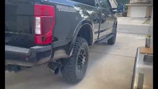 6.7 powerstroke Dpf delete with stock axel back vs mbrp axel back sound.