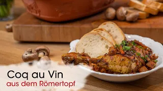 Coq au Vin Rezept aus dem Römertopf - Einfach, Natürlich & Lecker