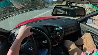 BMW E36 328i Magnaflow | Mountain Drive POV 4K | German Road Rage