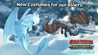 New Dragon Costumes for Light Fury & Toothless! - Snoggletog Update (1.53.6) | Dragons: Rise of Berk