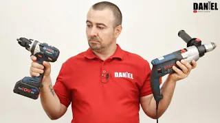 Bormasina cu cablu sau cu acumulatori? Bosch GSB 18V-110C VS GSB 24-2