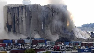 Nuevo derrumbe en los silos de Beirut cuando se cumplen dos años de la explosión en el puerto