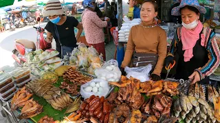 Wonderful Cambodian Street Food - Delicious Roasted Fish, Sausage, Frog, Khmer Food & More