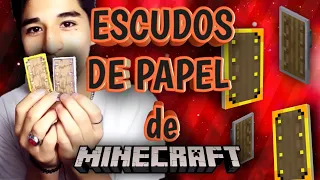 cómo hacer los escudos de papel de Minecraft súper fácil y rápido | #papercraft caseros