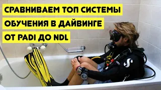 Сравниваем топ системы обучения в дайвинге от PADI до NDL