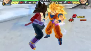 DBZ: BT3 Goku SS Red VS Vegeta SSJ4