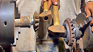 Wonderful process of making Very big and very old Change of small and big gear (Garari) of gear box