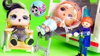 LOL Surprise Dolls Fake Barbies Dress Up for Ambulance | Toy Egg Videos