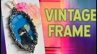 DIY VINATAGE FRAME USING CLAY | AESTHETIC | PHOTO FRAME | AiimmyyArts&Crame