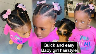 BABY GIRL HAIRSTYLE  EASY/ QUICK NATURAL HAIRSTYLE FOR BABY GIRLS