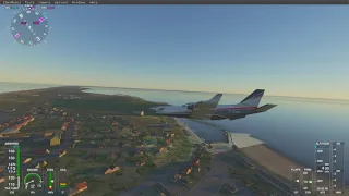 EDXW - Demo flight over the airport and the island.