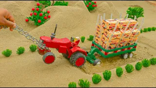 Mini Tractor Trolley Stuck In Mud with Parle-G | Science Project | @NiceCreator2