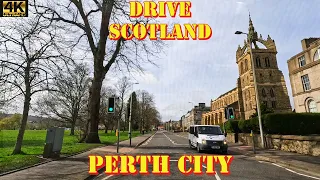 Perth City - Drive Through - 4K Drive Scotland - April 2024