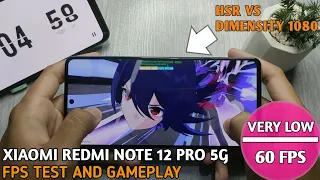 XIAOMI REDMI NOTE 12 PRO 5G HONKAI STAR RAIL GAMING TEST | VERY LOW 60 FPS WITH FPS METER