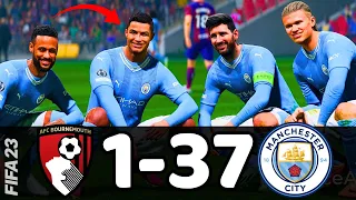 FIFA 23 - MESSI, RONALDO, MBAPPE,HAALAND, NEYMAR, ALL STARS | BOURNEMOUTH 1-37 MANCHESTER CITY