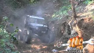 Black Bruiser Jeep smokes Cable Hill on Red Labels