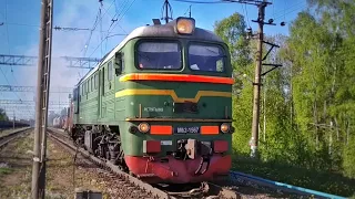 Закоптил. Тепловоз (Машка) М62-1567 с хозяйственным поездом на станции Ручьи