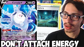 Don't Attach Energy Vs Galarian Cursola V & Old Cemetery! Chilling Reign PTCGO