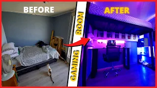 🎮HABITACIÓN GAMER CASERA😱DIY LOFT BED / ESCRITORIO GAMER / CÓMO HACER CUARTO GAMER | ROOM SETUP