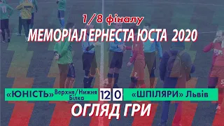 "Юність" Верхня/Нижня Білка - "Шпіляри" Львів 12:0 (5:0). Огляд гри. 1/8 фіналу. Турнір Е.Юста 2020