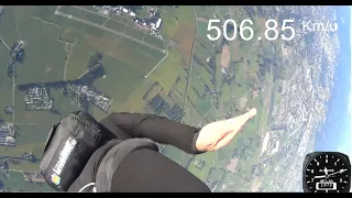 World Record Speed Skydiving 506.35 km/h