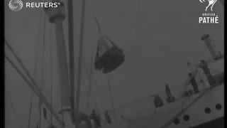 TRANSPORT: 'Mauretania' Leaves for Maiden Voyage (1939)