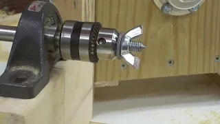 Spur Drive Center - HomeMade 2 Prong woodturning center (torno casero)