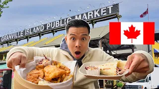 Best Places To Eat In VANCOUVER 🇨🇦 Granville Island Public Market Food Tour!