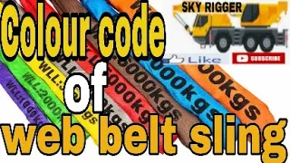 Colour code in belt sling, SWL or WLL of belt slings, inspection of belt slings, damages in belt