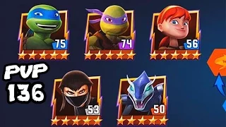 TMNT Legends PVP 136 (Donatello Legend, Leonardo Legend, Karai Serpent, Karai, April O'Neil)